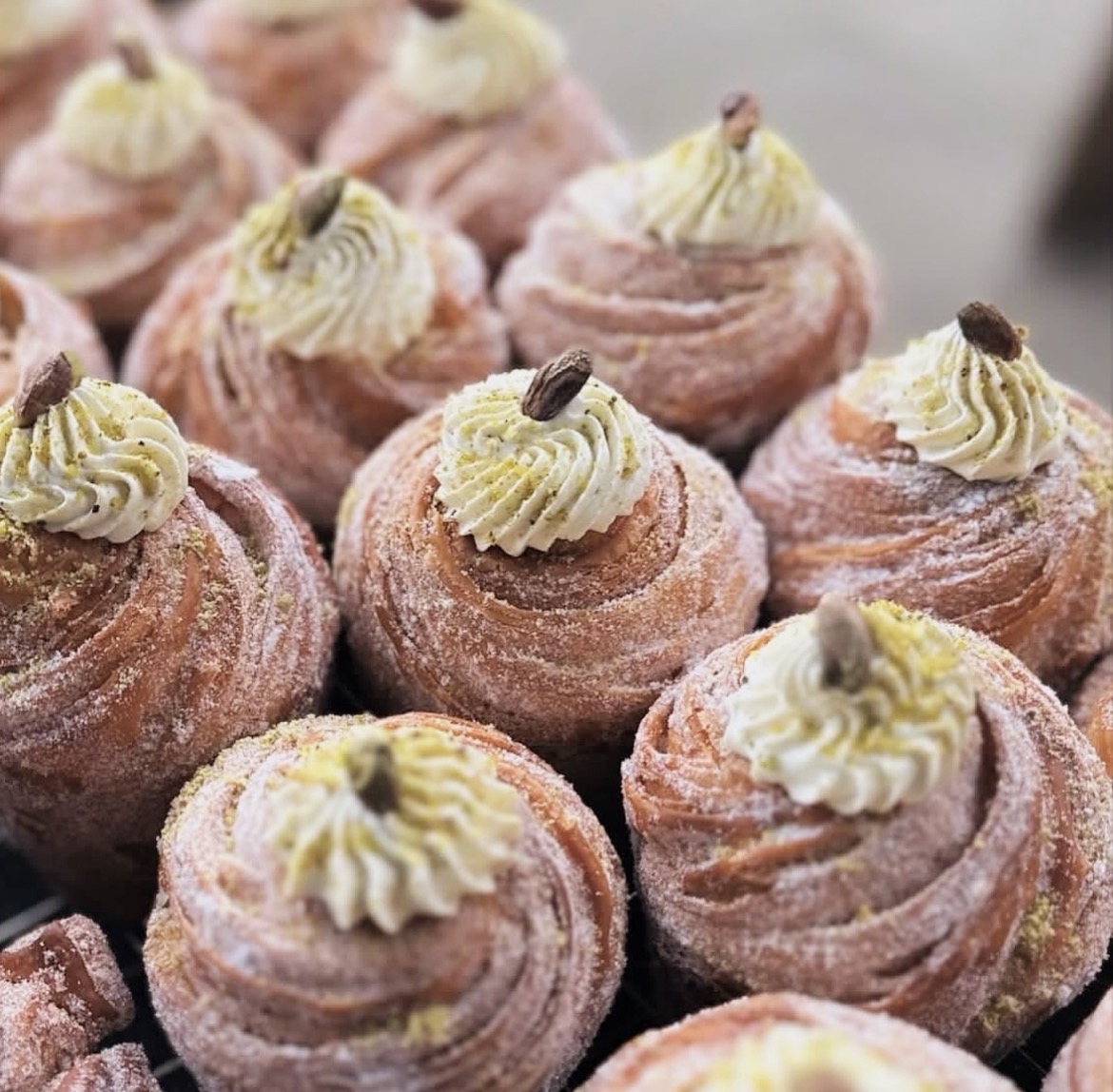 Pistachio cruffins